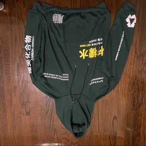 DARK GREEN JAPANESE HOODIE